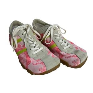 Vtg Rare Diesel Evelyn Sneakers Womens 7.5 Pink Floral Y2k tennis trainers